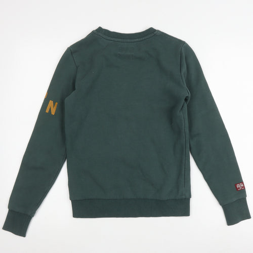 Superdry Women's Green Graphic Pullover Sweatshirt Size 6