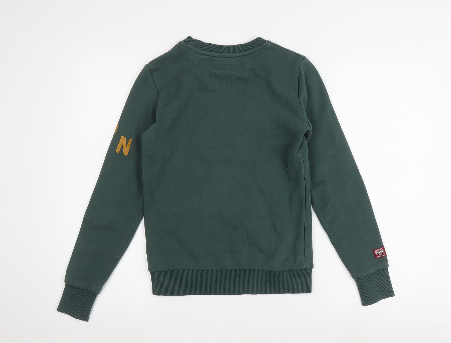 Superdry Women's Green Graphic Pullover Sweatshirt Size 6