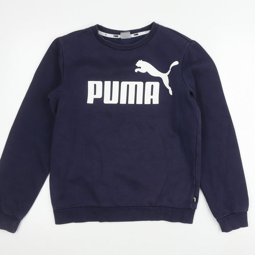 Puma Teens Blue Graphic Print Sweatshirt Size 164