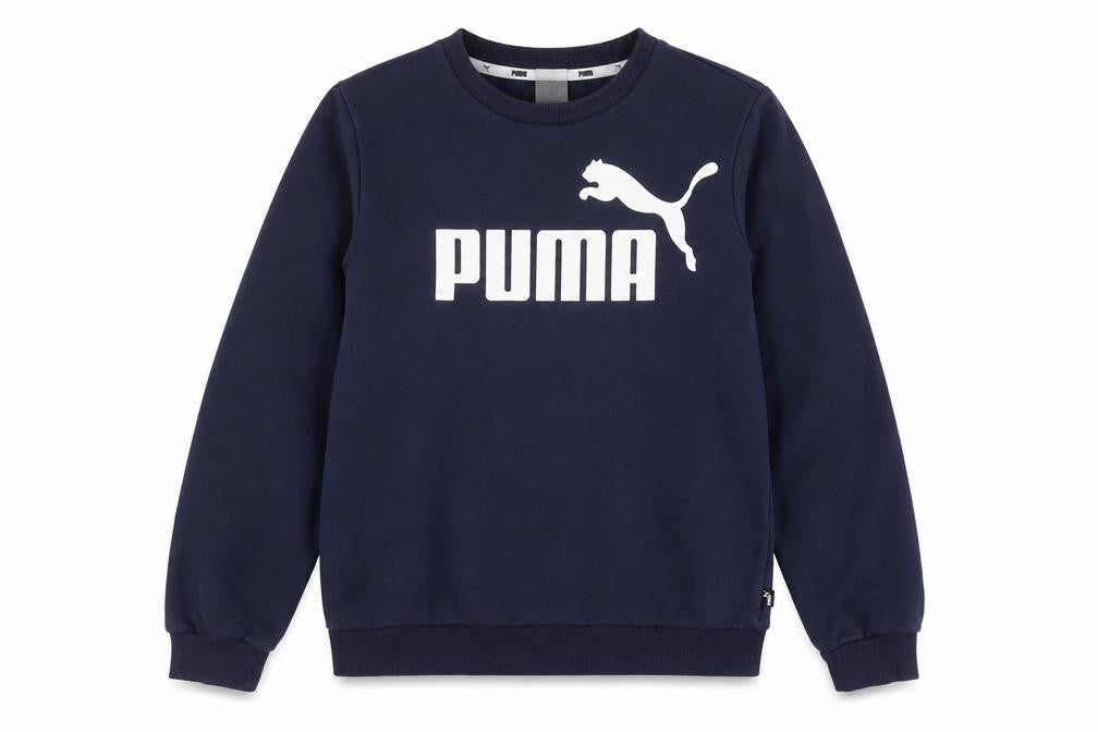 Front view of Puma Teens Blue Graphic Print Sweatshirt, size 164