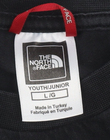 The North Face Boys Black Cotton T-Shirt L