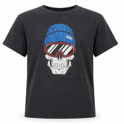 Kangaroo Poo Boys Grey T-Shirt Skull Graphic Print 9-10 Years
