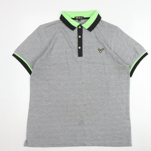 Voi Jeans Men's Grey Polo Shirt XL Casual Short Sleeve