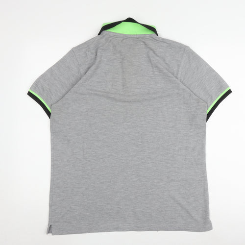 Voi Jeans Men's Grey Polo Shirt XL Casual Short Sleeve