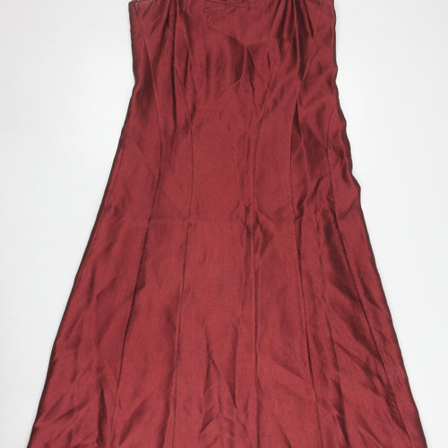 Jigsaw Women's Red Silk Slip Dress Size 14