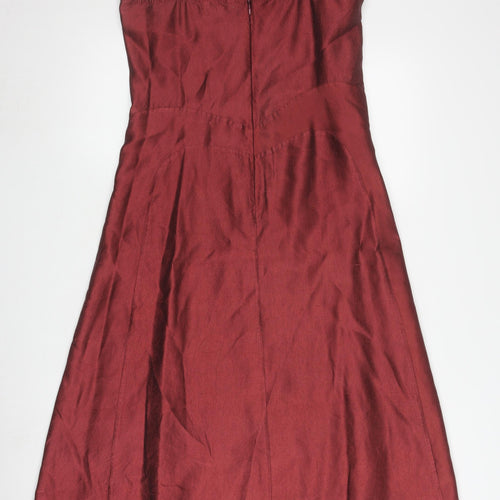 Jigsaw Women's Red Silk Slip Dress Size 14