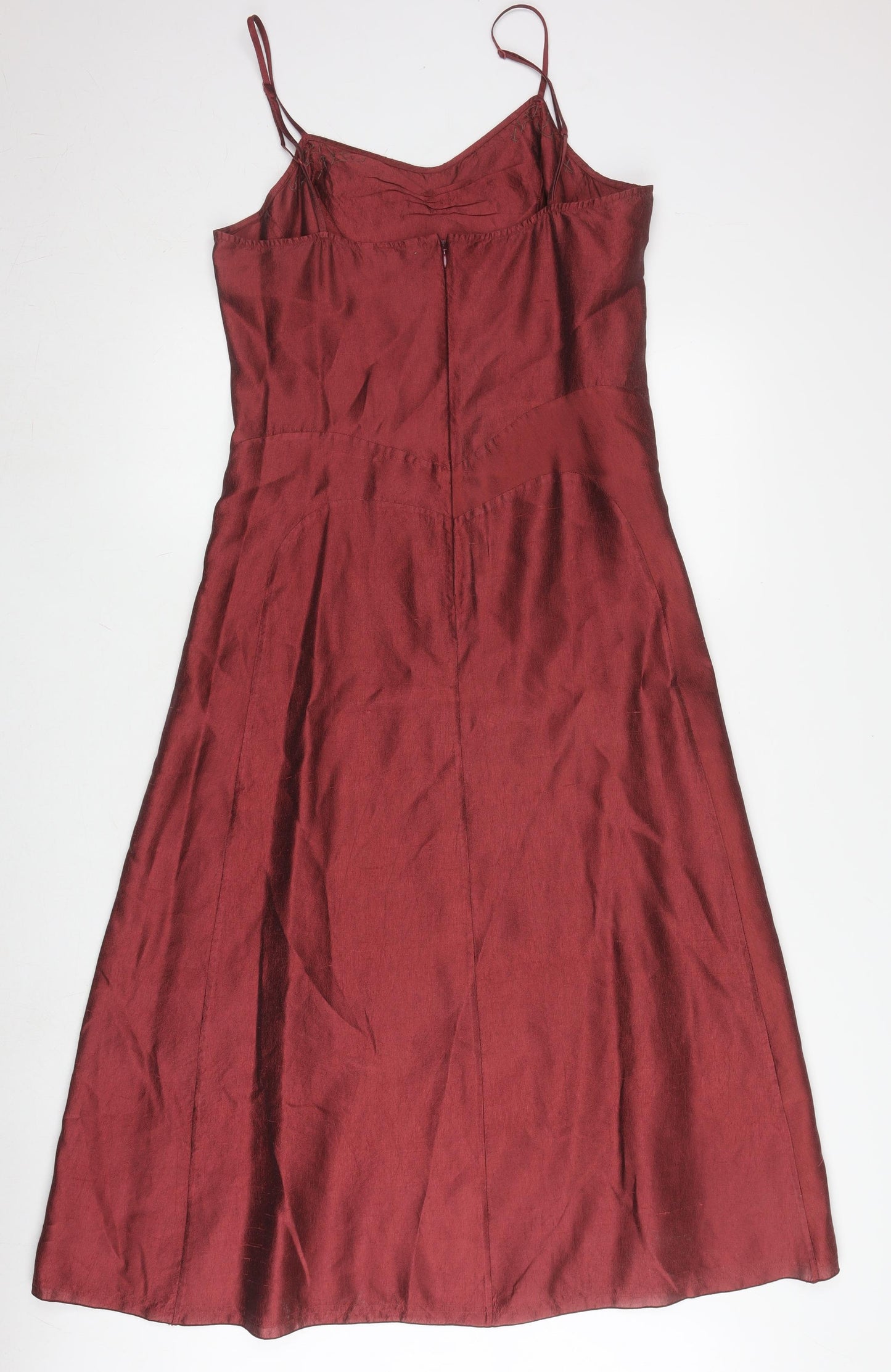 Jigsaw Women's Red Silk Slip Dress Size 14