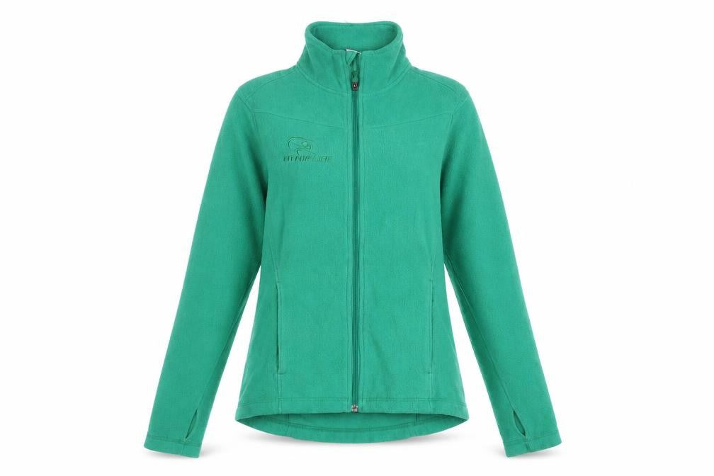 Front view of Nike Women's Green XS Fleece Jacket - Full Zip, Light