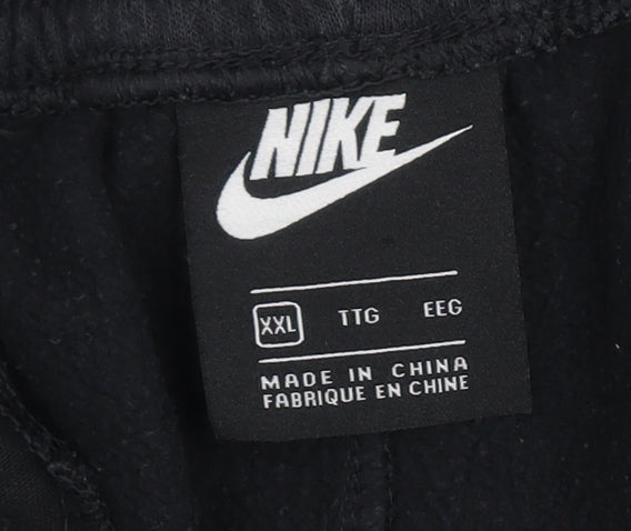 Nike Men's Black 2XL Jogger Trousers, Elastic Waist, Pockets