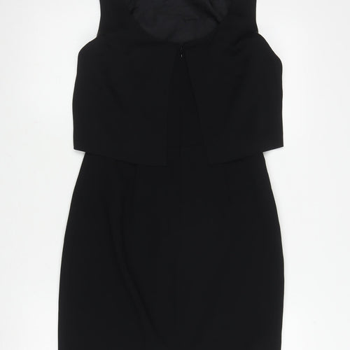 L.K. Bennett Women's Black Sleeveless Square Neck Dress