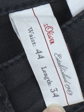 s.Oliver Men's Black Denim Jeans Size 44