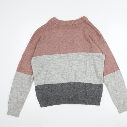 Jacqueline de Yong Women's Multicoloured Striped Jumper