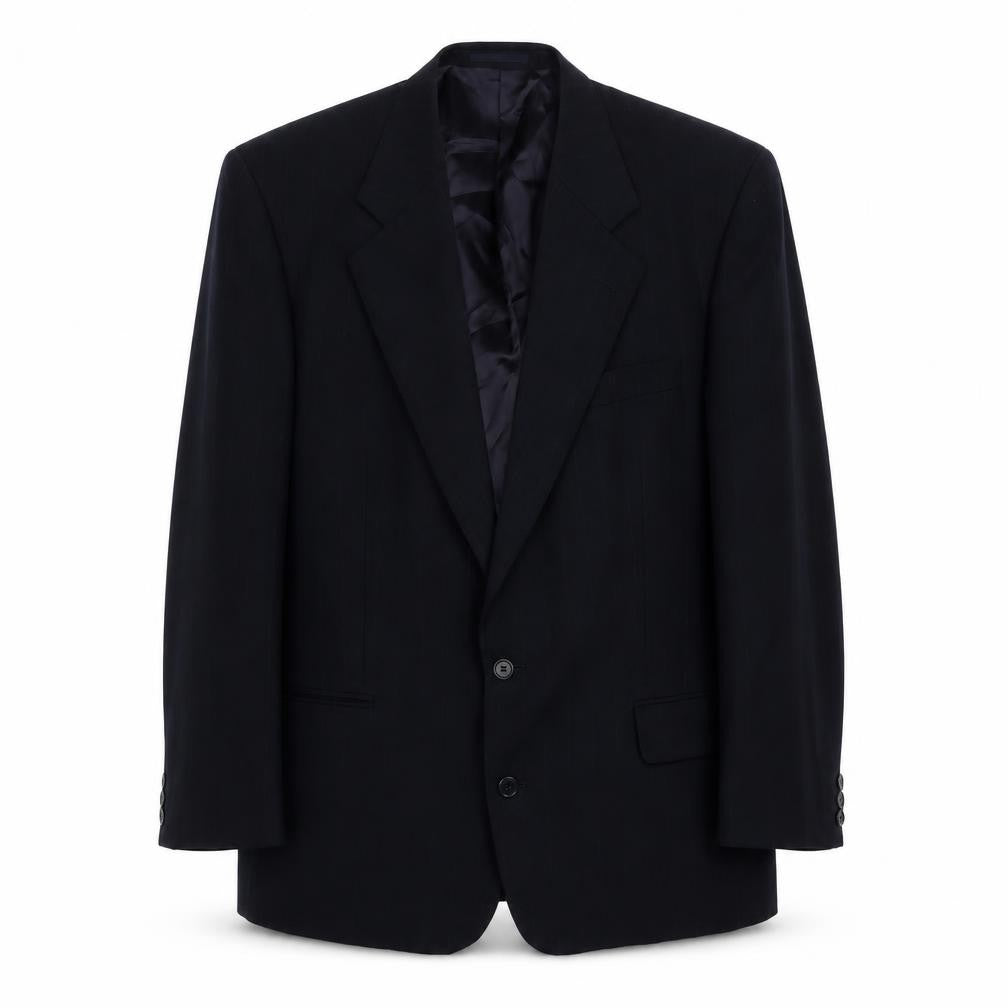 Front view of Brook Taverner Men's Blue Striped Blazer 44 Regular