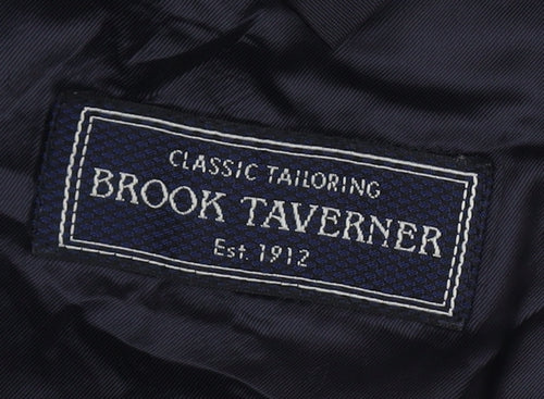 Brook Taverner Men's Blue Striped Blazer 44 Regular