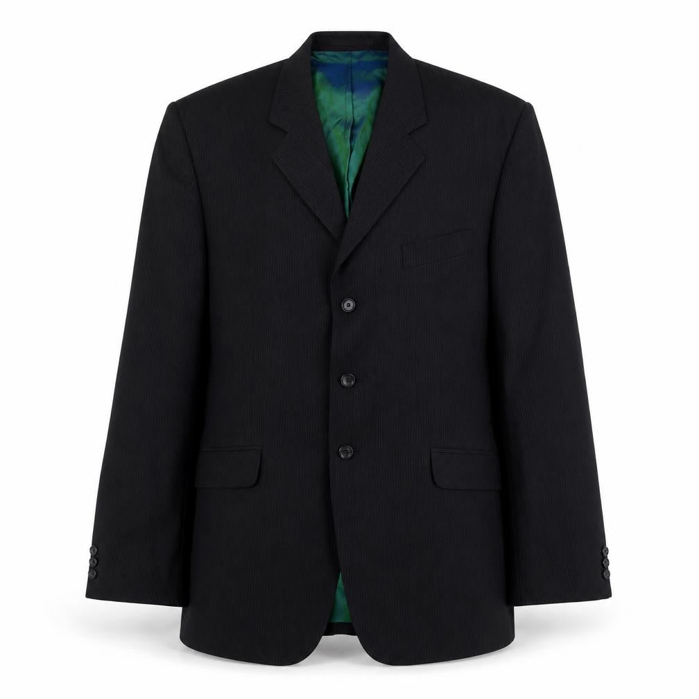 Front view of Karl Jackson Men's Blue Suit Jacket 44L