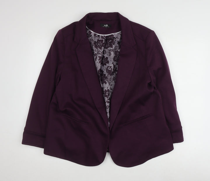 Wallis Women's Purple Blazer UK Size 18