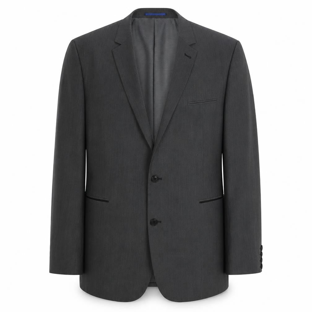 Front view of Jones Men's Grey Blazer 46 Regular Notch Lapel