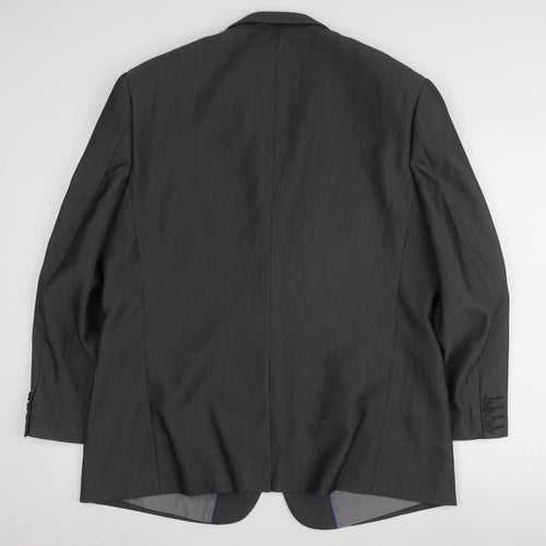 Jones Men's Grey Blazer 46 Regular Notch Lapel