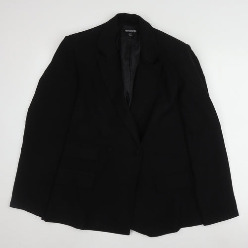 PrettyLittleThing Women's Black Blazer Size 8 Regular Fit