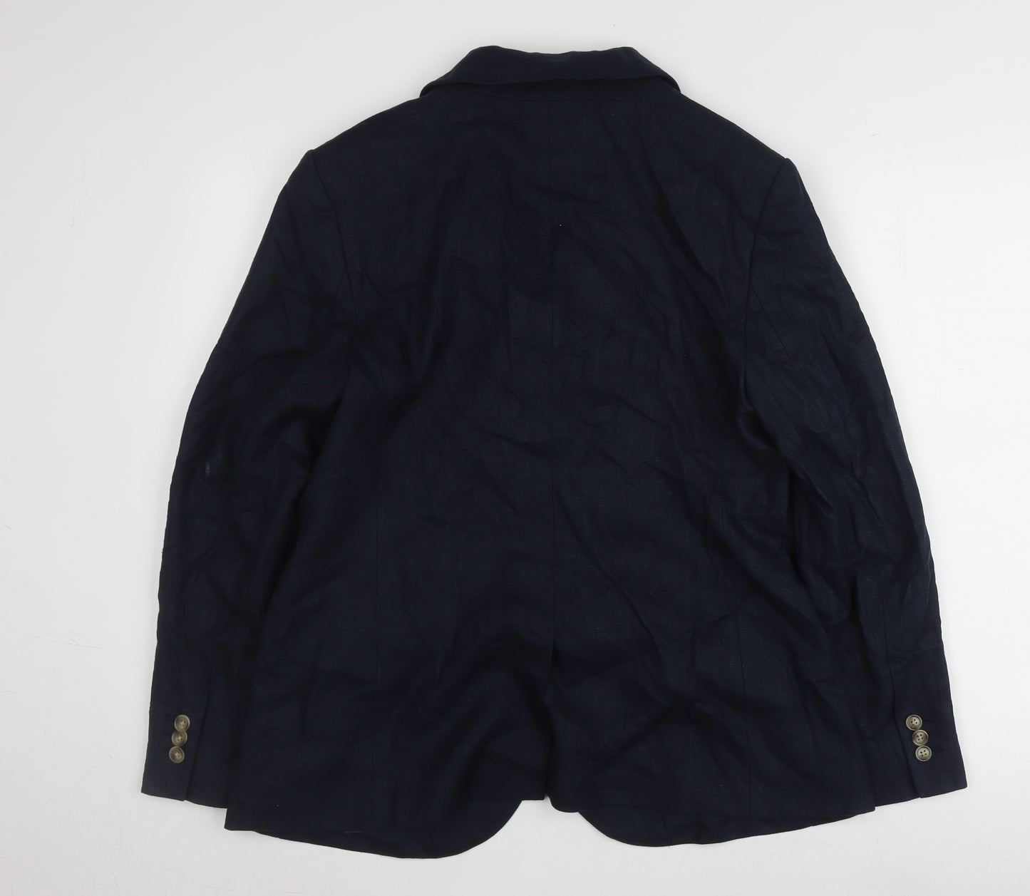 Marks and Spencer Women's Blue Linen Blazer Size 12