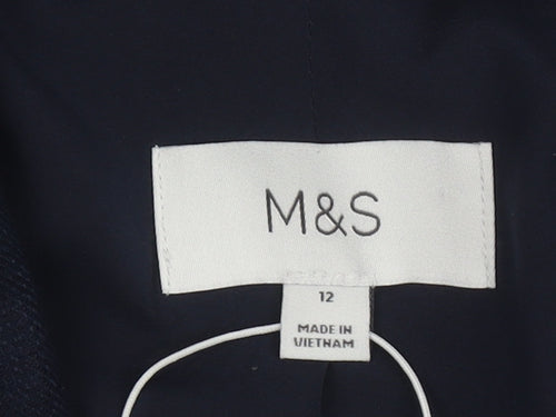 Marks and Spencer Women's Blue Linen Blazer Size 12
