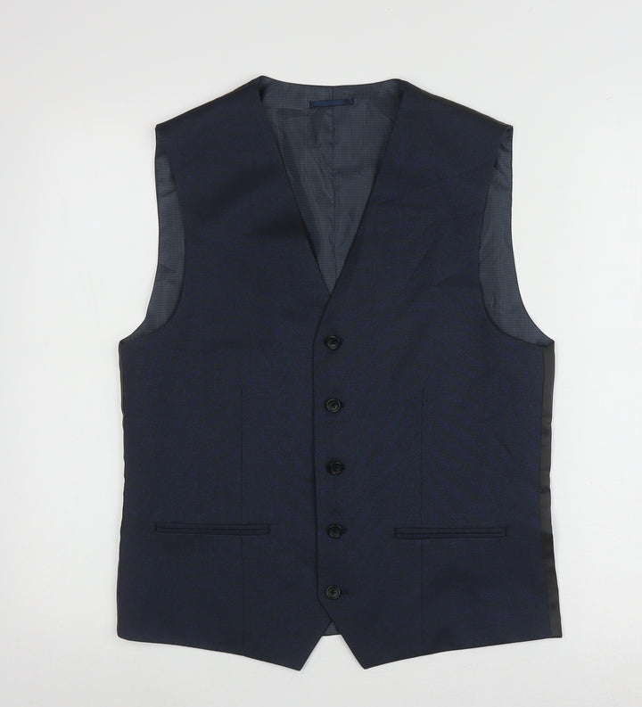 Next Men's Blue Suit Waistcoat Size 38 Regular