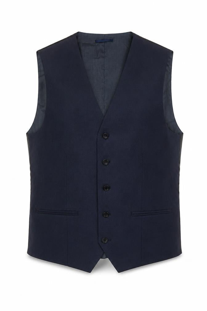 Front view of Next Men's Blue Suit Waistcoat, size 38, Regular