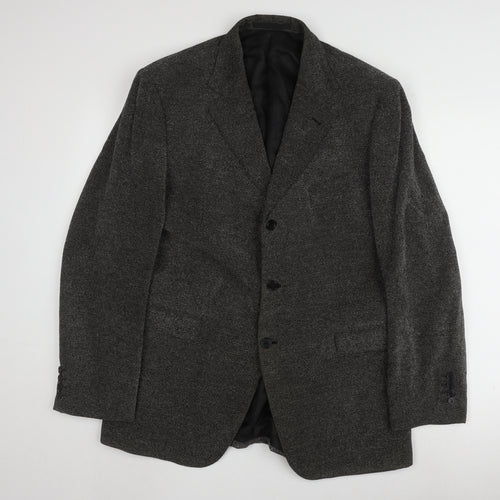 Marks and Spencer Men's Grey Blazer, Size 44R, Formal Style