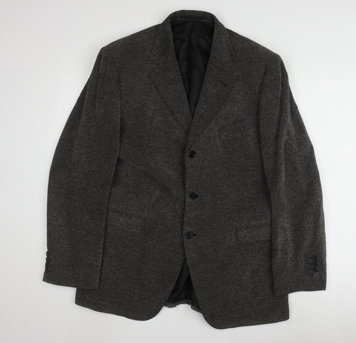 Marks and Spencer Men's Grey Blazer, Size 44R, Formal Style