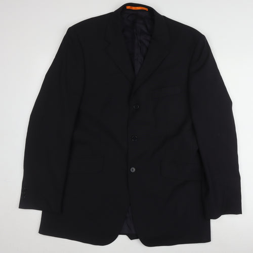 Karl Jackson Men's Blue Blazer, 40 Regular, Two-Button