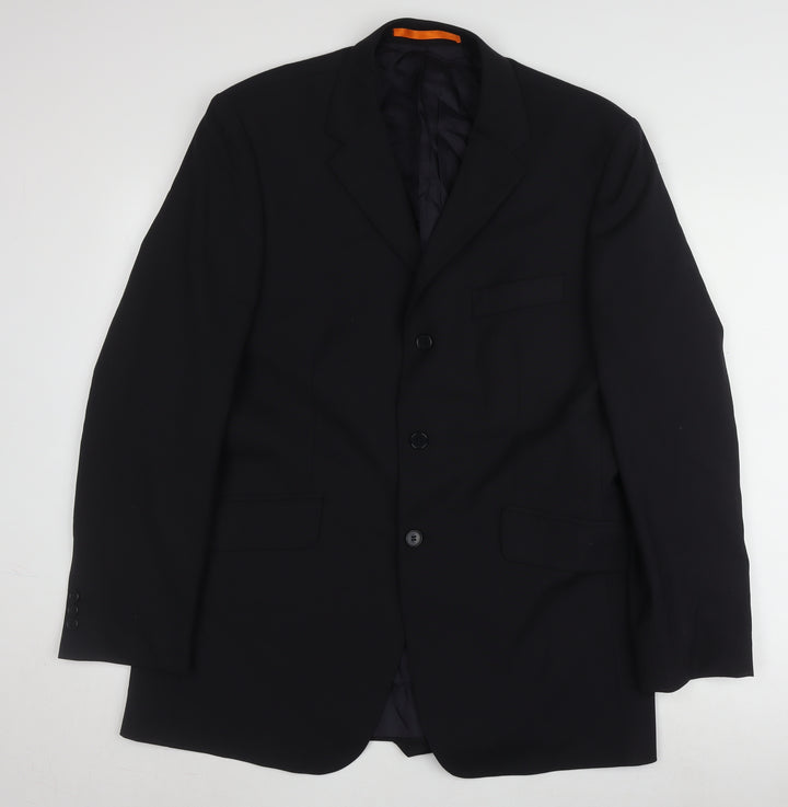 Karl Jackson Men's Blue Blazer, 40 Regular, Two-Button