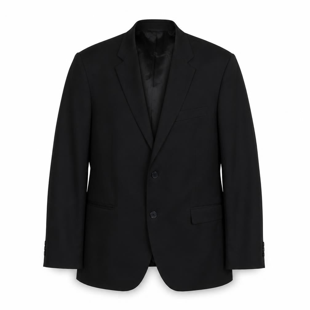 Front view of Calvin Klein Men's Blue Blazer L Two-Button Jacket