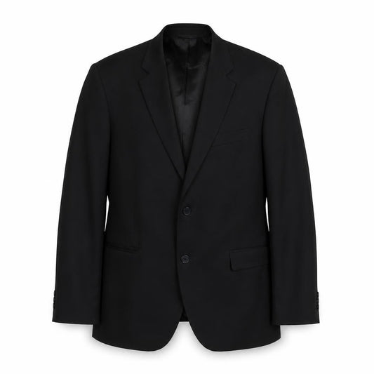 Front view of Calvin Klein Men's Blue Blazer L Two-Button Jacket