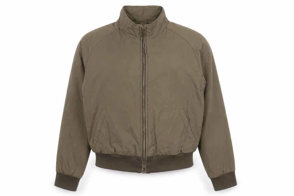 Front view of ASTROLABIO unisex brown bomber jacket, size 18, regular