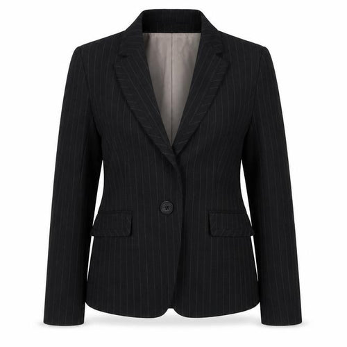 Debenhams Women's Black Pinstripe Blazer Size 14