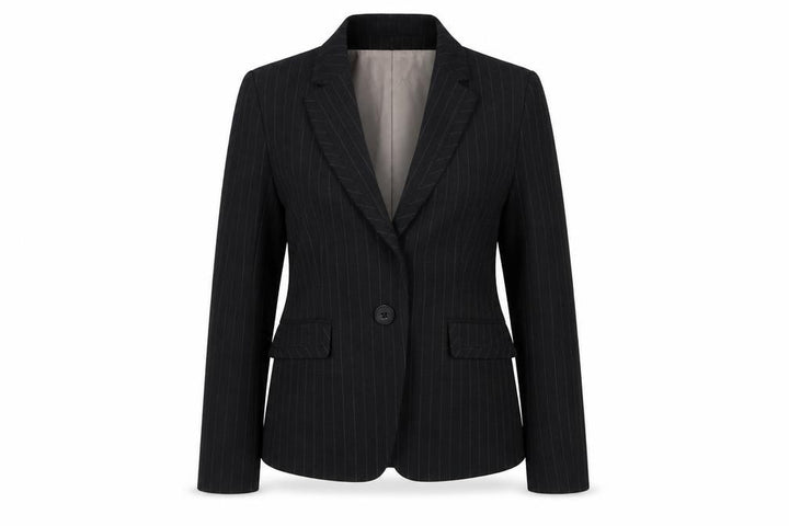 Debenhams Women's Black Pinstripe Blazer Size 14