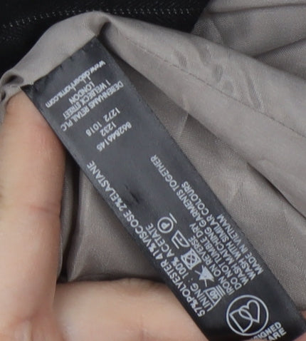 Debenhams Women's Black Pinstripe Blazer Size 14