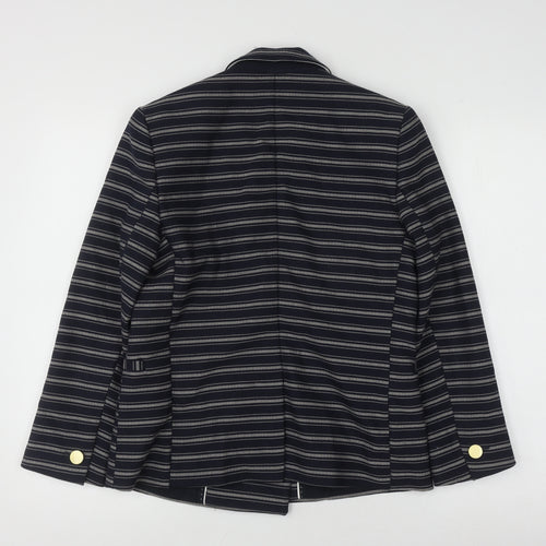 Next Women's Navy Striped Blazer Size 10