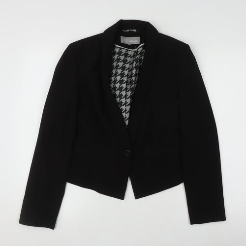 Marks and Spencer Black Women's Blazer Size 8, One-Button