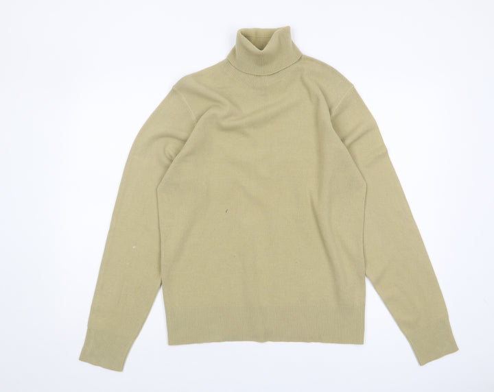 Moto Women's Beige Roll Neck Jumper M