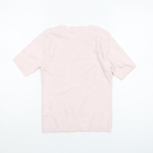BHS Women's Pink V-Neck Pullover Jumper Size 12