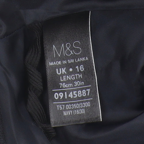 Marks and Spencer Women's Black Striped A-Line Skirt