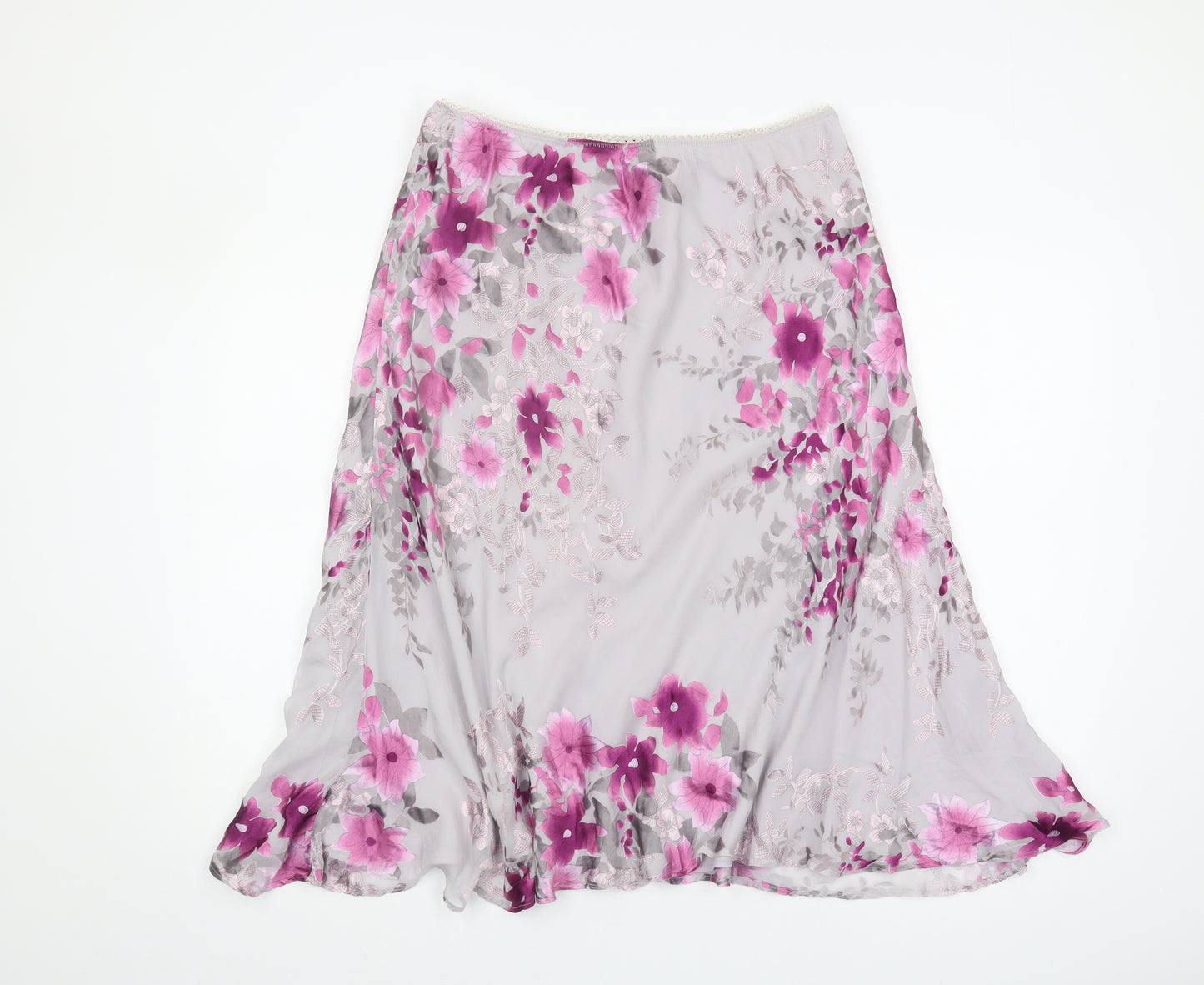 Jacques Vert Women's Multicoloured Floral Skirt, Size 14