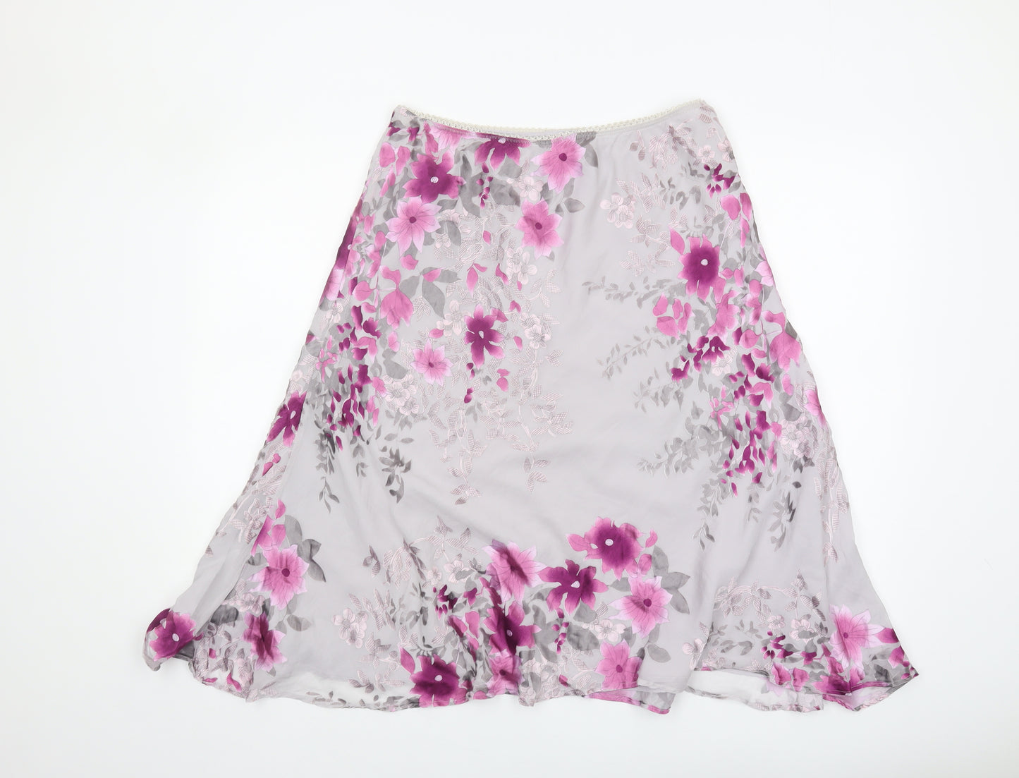 Jacques Vert Women's Multicoloured Floral Skirt, Size 14