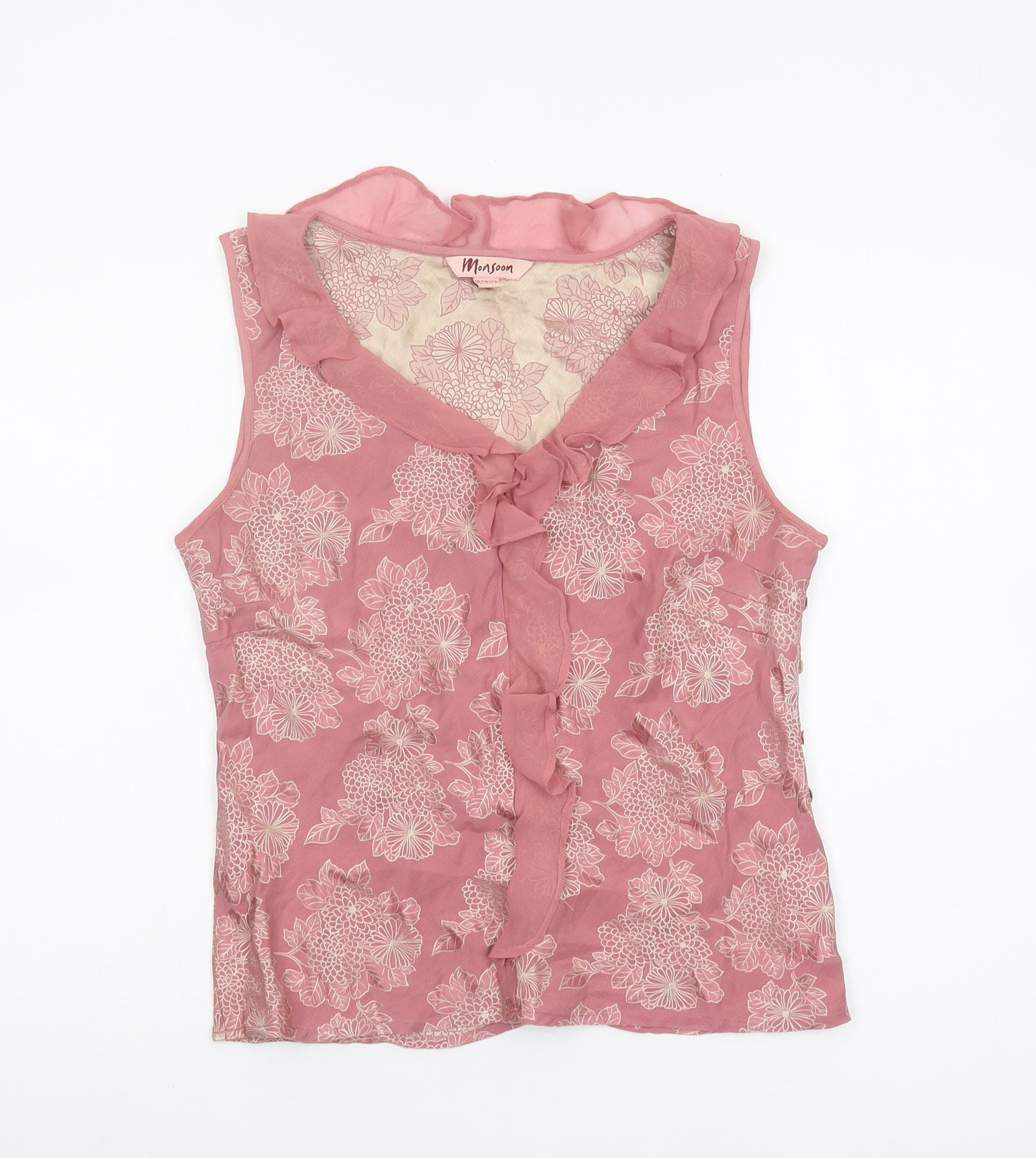 Monsoon Women's Pink Floral Sleeveless Blouse