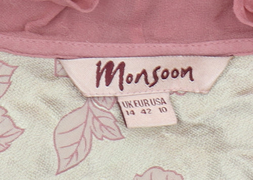 Monsoon Women's Pink Floral Sleeveless Blouse