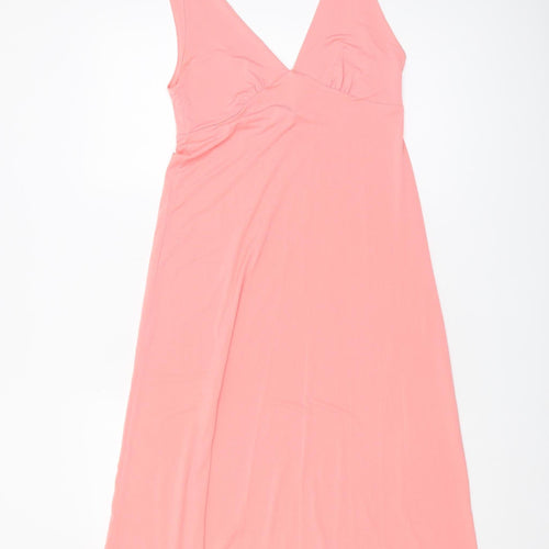 Zara Women’s Pink Midi Slip Dress Size 8 Summer