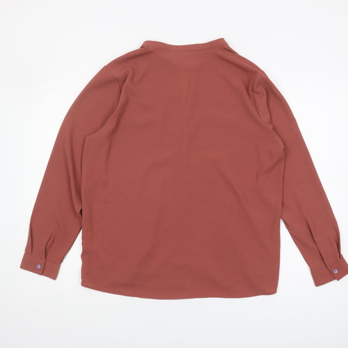 Jacqueline de Yong Women's Brown Long Sleeve Blouse Size 14