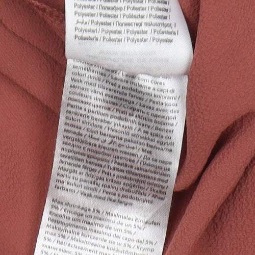 Jacqueline de Yong Women's Brown Long Sleeve Blouse Size 14