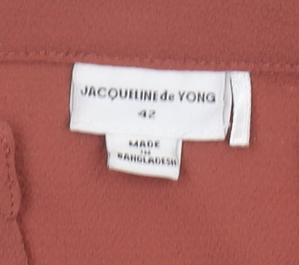 Jacqueline de Yong Women's Brown Long Sleeve Blouse Size 14